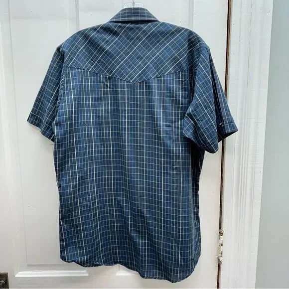 Vintage Ely Cattleman western wear pearl snap button down shirt men's medium - Picture 3 of 4